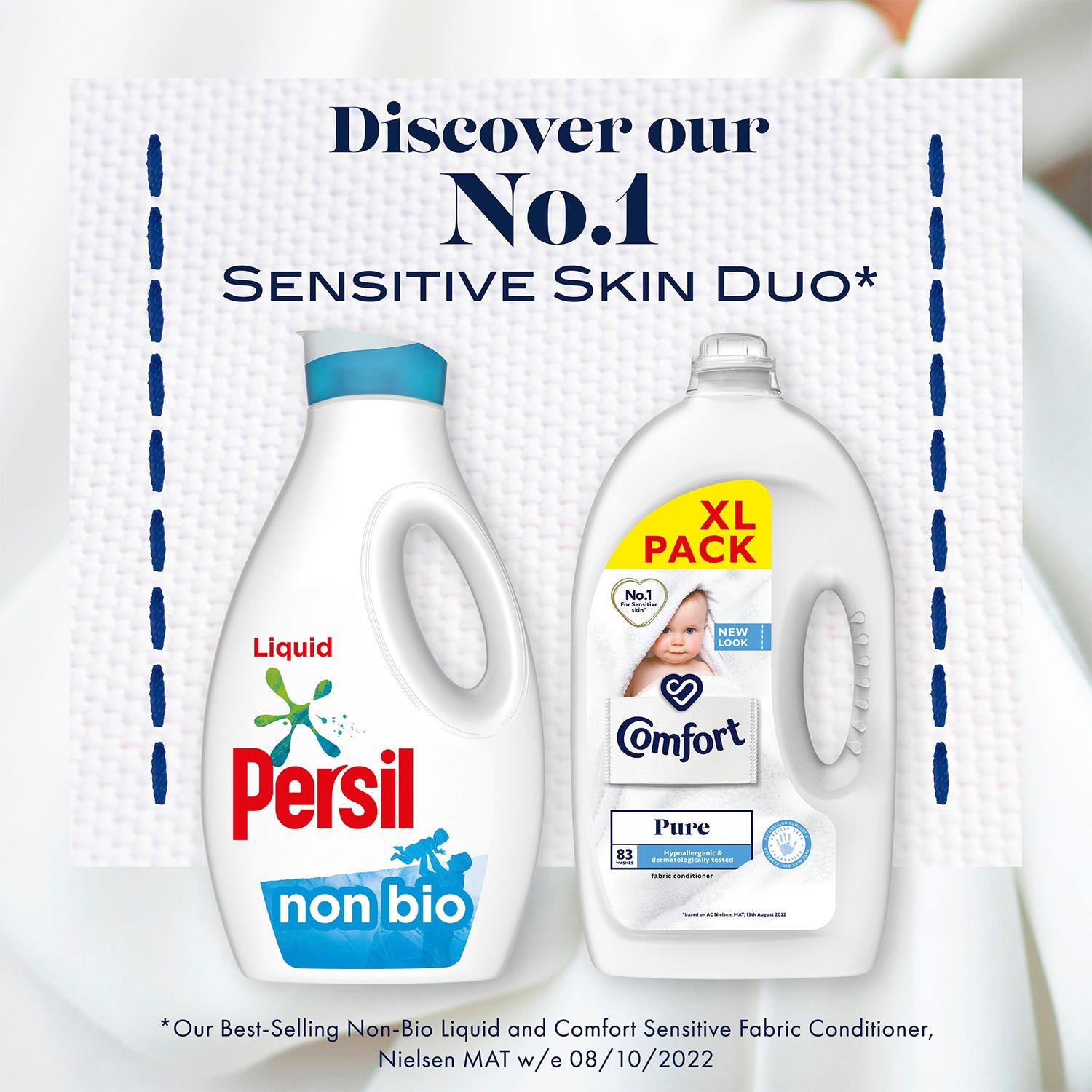 Fabric Conditioner Pure, Dermatologically Tested, 2490ml, 83 Washes | Set of 2