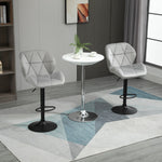 Bar Stools Set Of 2 Fabric Adjustable Counter Chairs