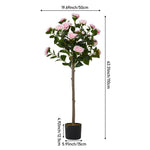 110cm H Artificial Camellia Tree Potted Plant Home Decoration | Pink