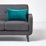 Luxury Cotton Velvet Cushion Cover | 30cm x 50cm | Teal Green