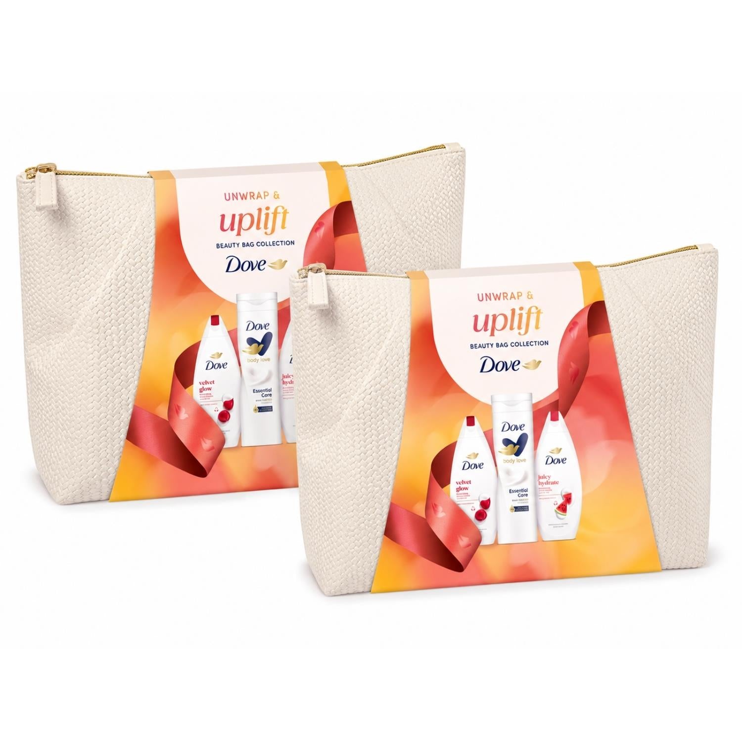 Uplift Beauty Bag Gift Set With Body Wash And Lotion, 3 Piece | Set of 2