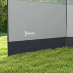 4 Pole Camping Windbreaks With Clear Windows And Carry Bag | Gray