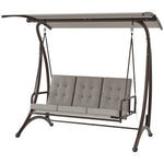 3 Seater Garden Swing Seat Bed With Adjustable Canopy