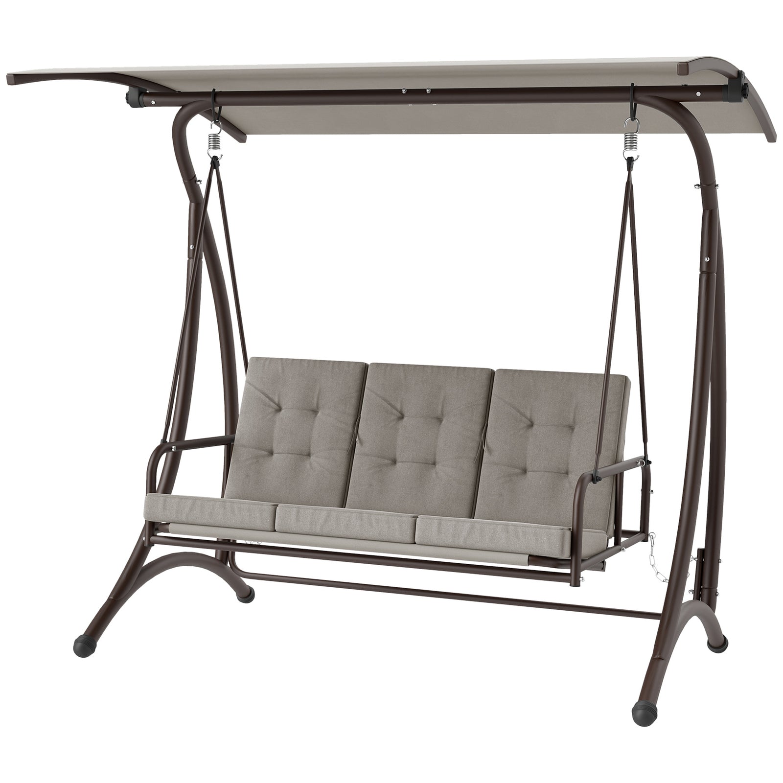 3 Seater Garden Swing Seat Bed With Adjustable Canopy