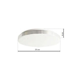 Ceiling Lamp Siena Stylish White And Chrome Circular Design Dimmable Including Remote Control | 55cm | White