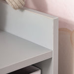Kids Storage Cabinet Corner Organizer With Anti-tipping Hardware Drawer | Gray