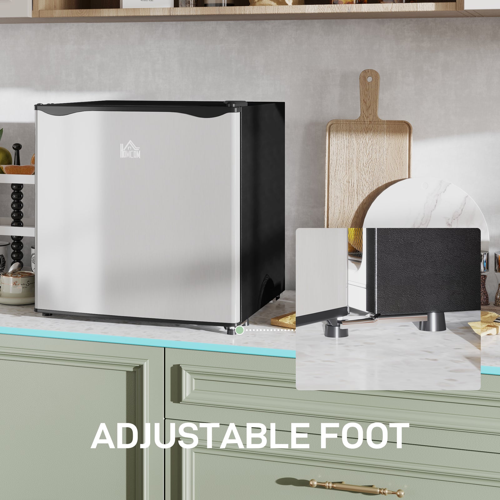 Mini Fridge With Chiller Box, Silver