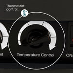 Electric Fireplace Heater Black With Thermostat And Safety Cut Off