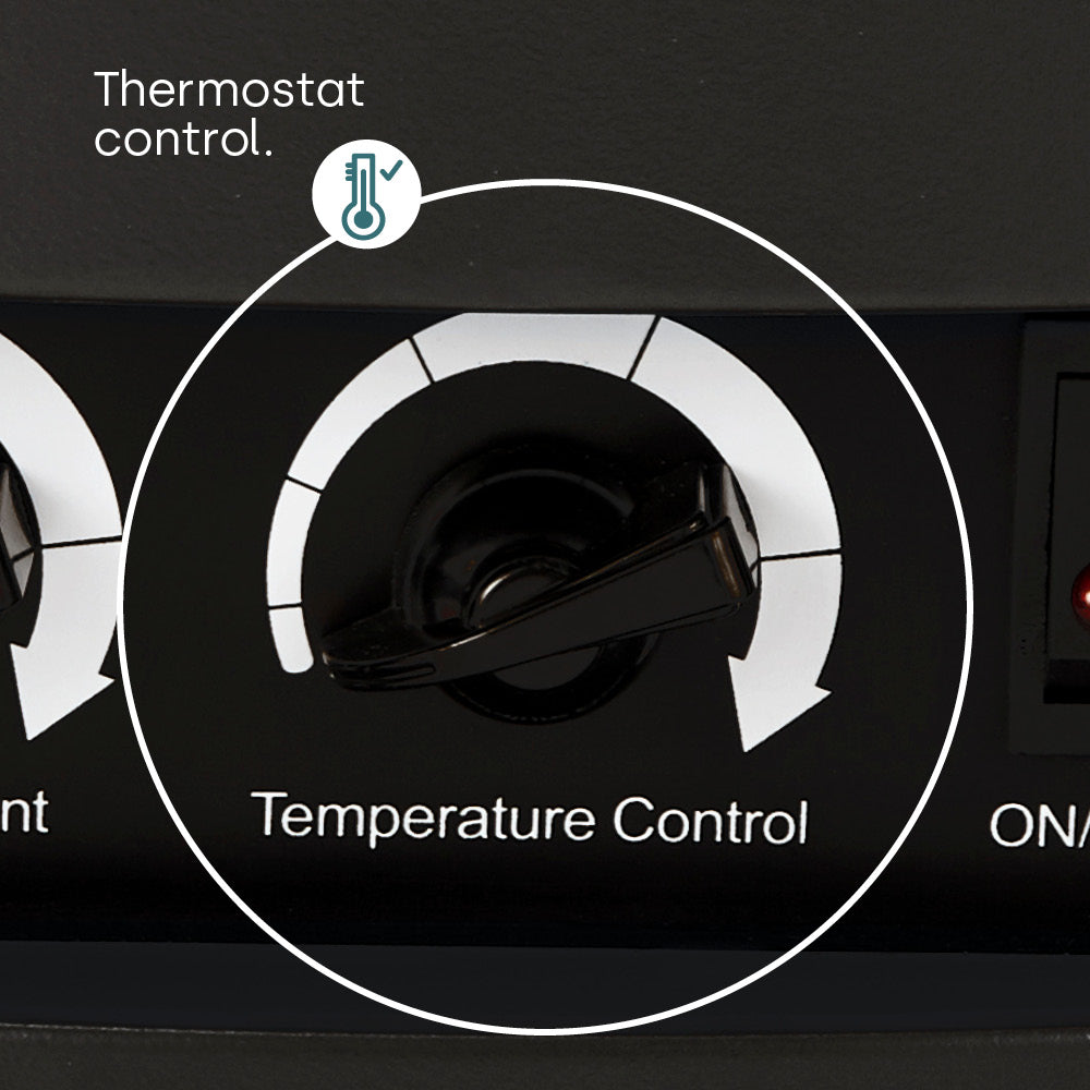 Electric Fireplace Heater Black With Thermostat And Safety Cut Off