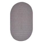 Handmade Woven Braided Oval Rug | 50cm x 75cm | Grey