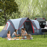 Outdoor Camping Tent For 5-6 W/ Bag, Fiberglass, Steel Frame | Gray