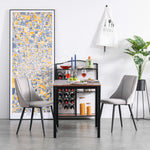 High Back Dining Chairs Modern Upholstered Velvet Touch