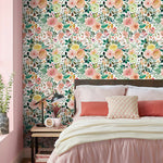 European Countryside Style Floral Wallpaper Roll Self Adhesive