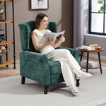 Manual Reclining Armchair W/ Footrest | Green