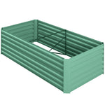 Galvanised Steel Outdoor Raised Bed W/ Reinforced Rod | Green