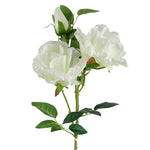 Pack Of 6 X 80cm Artificial White Rose Stem - 18 Flowers