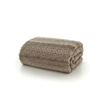 Ashridge Soft Faux Fur Throw 130x170cm – Elegant Textured Blanket | 130cm x 170cm | Fawn