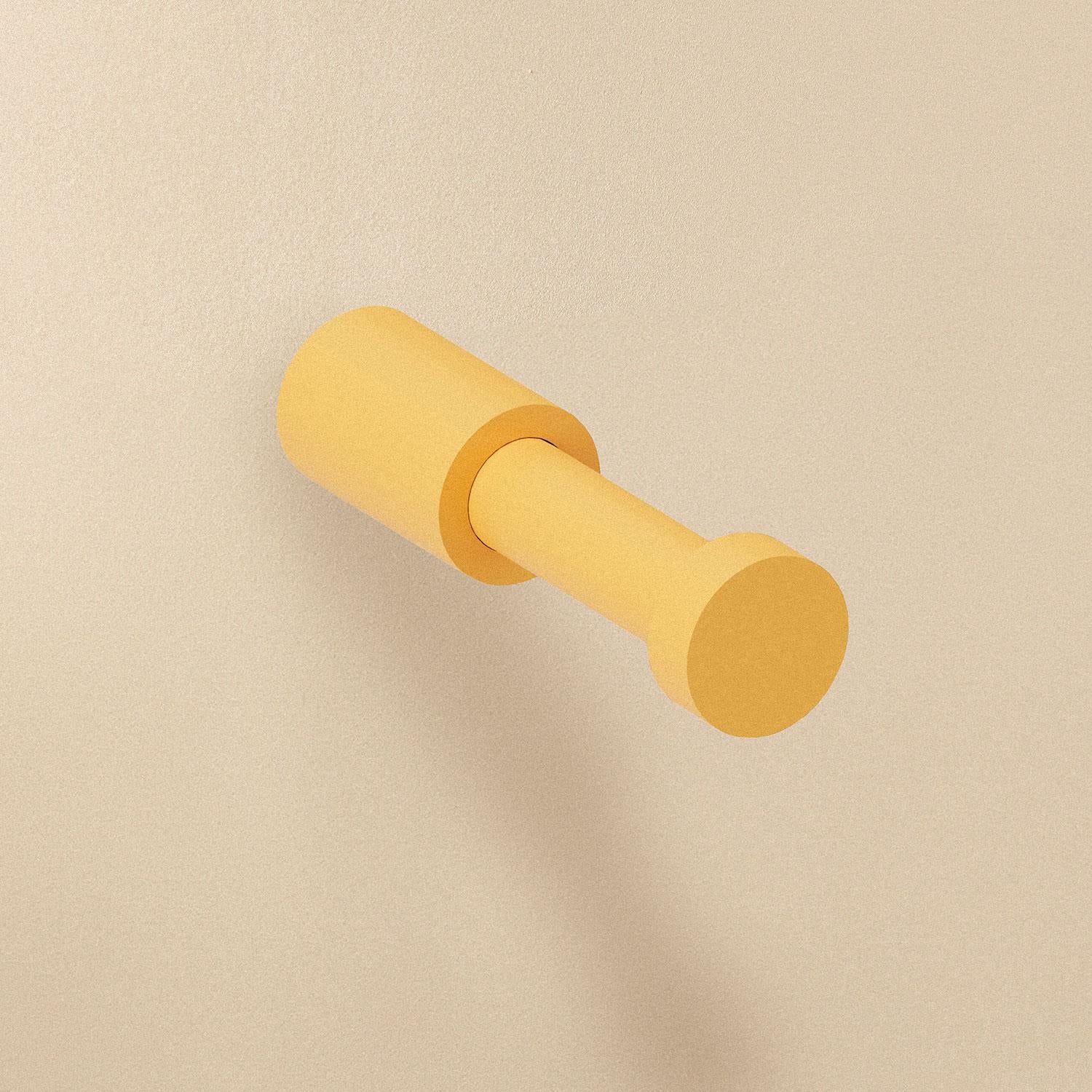 Towel Hook, Robe Hook, Coat Hook, Mustard 5,5 Cm, Logic Collection