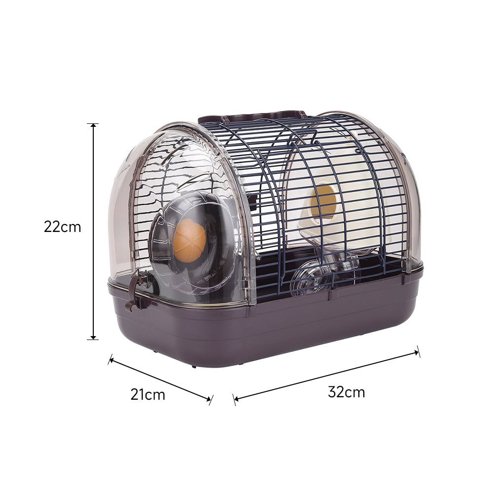 Crystal Hamster Cage Basic Outdoor Cage For Viewing Pet Cages | Coffee