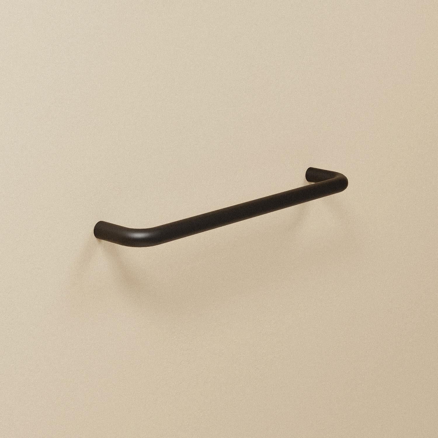 Towel Rail, Black Matt, Wall-mounted, Collection Bwc | 40cm | Matte Black