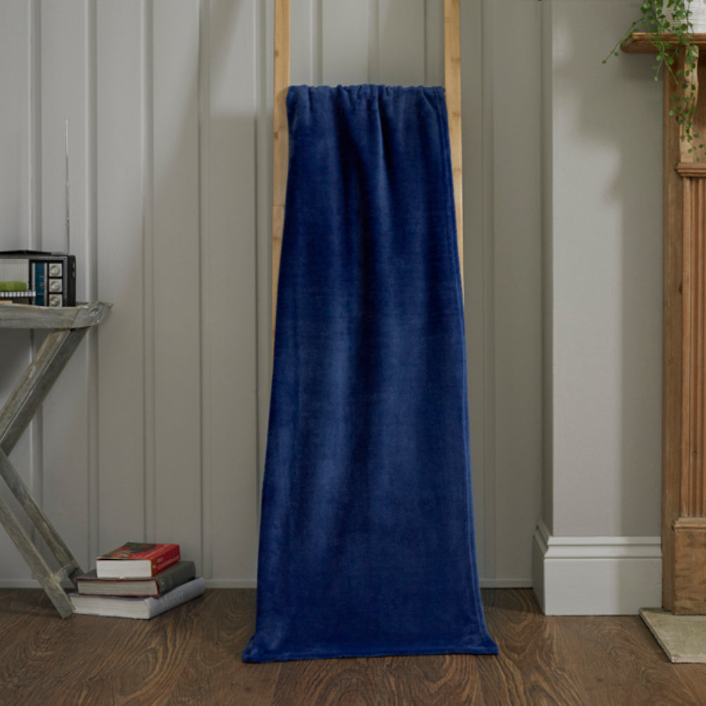 Cozy Touch Supersoft Plush Throw | 127cm x 152cm | Blue