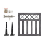 90cm W X 90cm H Outdoor Cross Top Wooden Garden Gate Pedestrian Fence Yard Door