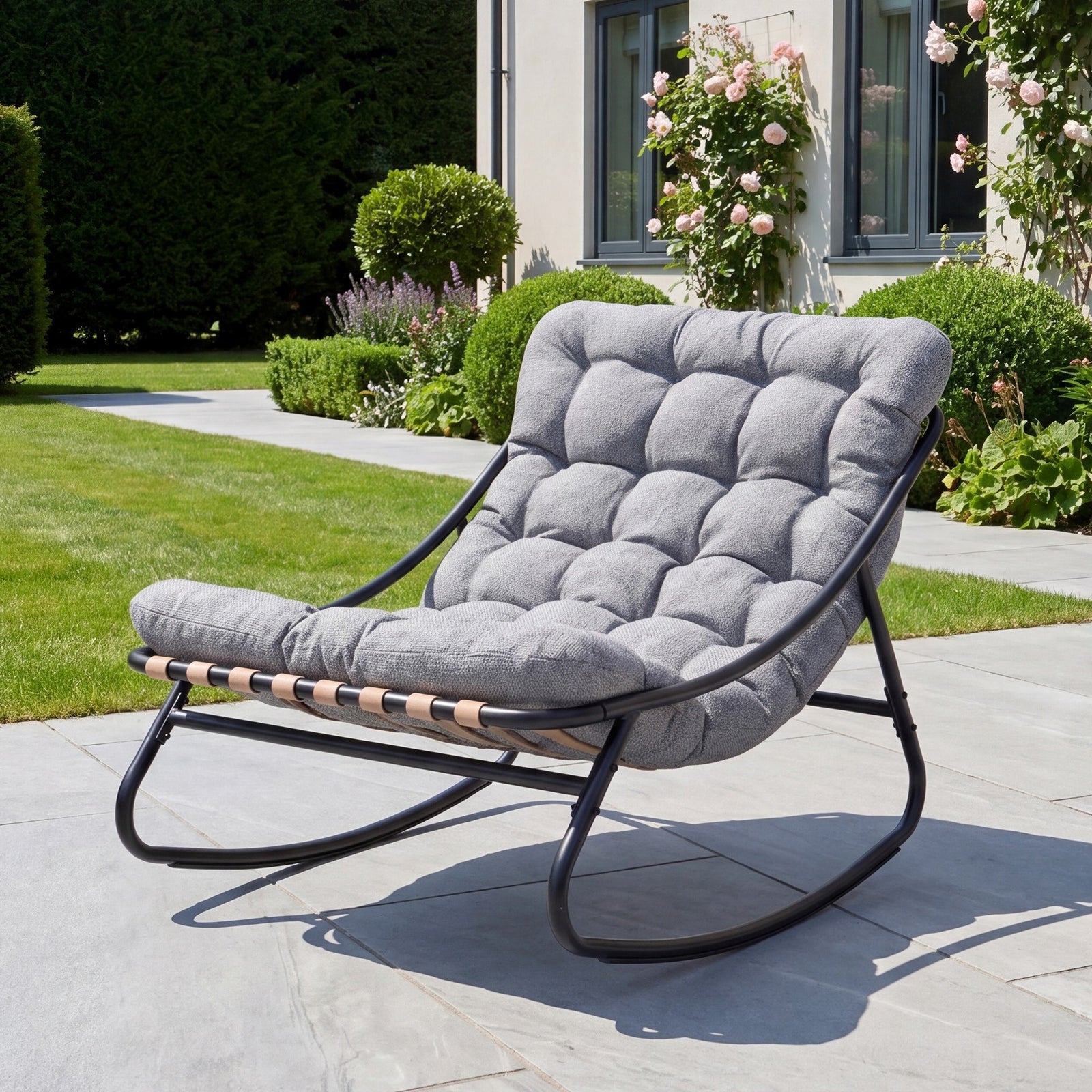 Solace Outdoor Rocking Chair | One Size | Light Grey