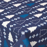 Blue Winterland 100% Cotton Round Christmas Tablecloth 178 Cm | 178cm | Blue