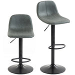 Bar Stools Set Of 2, Modern Swivel Barstools For Dining Room | Green