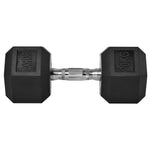 20kg Hex Rubber Dumbbell For Home Exercise | Black