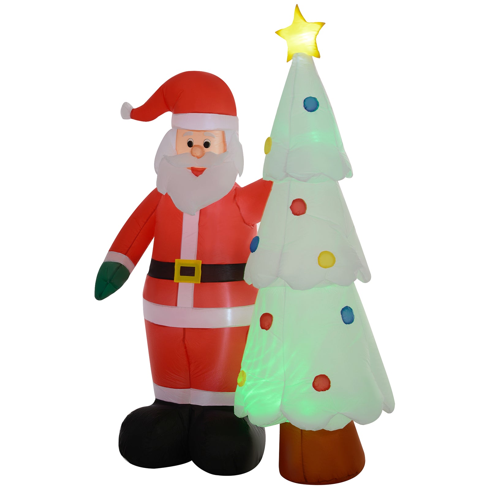 7ft Christmas Inflatable Decor Santa Claus Christmas Tree