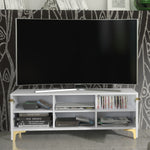 Tide Crest Tv Unit 120cm - Fluted Design | White
