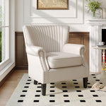 Channel Deep Cushioned Armchair With Nailhead Trim