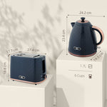 Kettle & 2 Slice Toaster | Blue