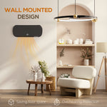 Wall Mounted Electric Heater With Timer Overheat Protection Black