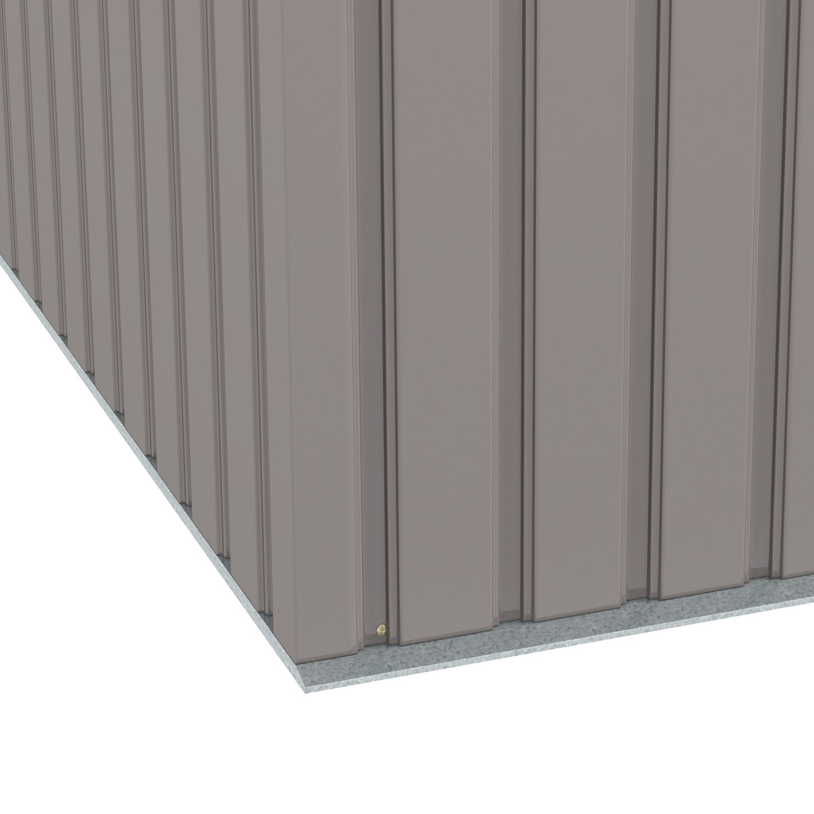 9 X 4ft Outdoor Metal Frame Garden Storage Shed W/ 2 Door | Light Slate Gray