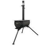 Orion Portable Tri-pod Tent Stove In Black | Black