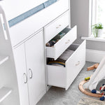 Lacy Storage Mid Sleeper Bed | Single | White
