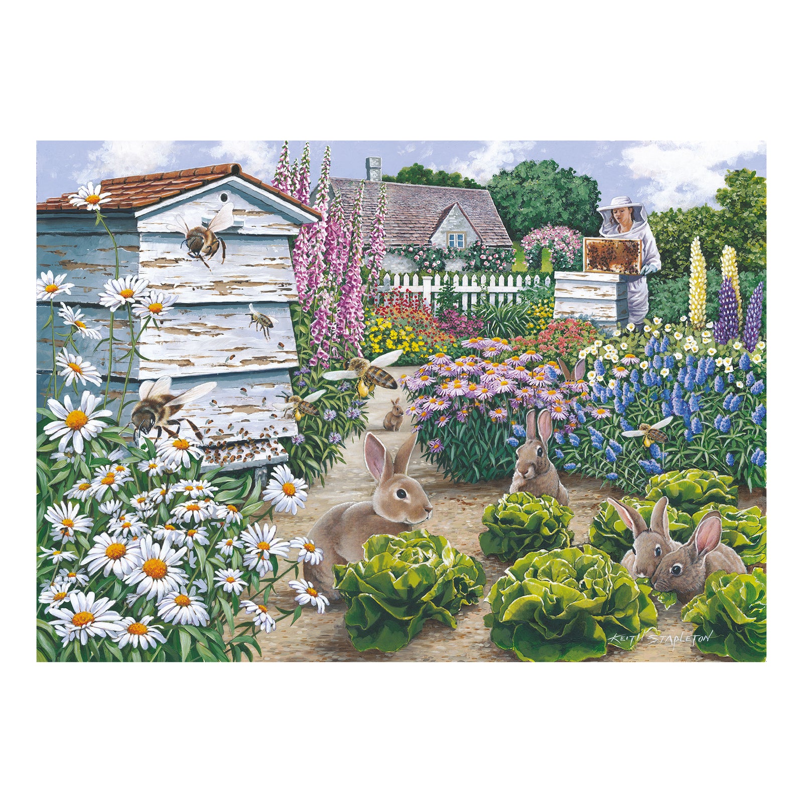 Honey Bunnies Jigsaw - 500 Piece Jigsaw Puzzle For Adults