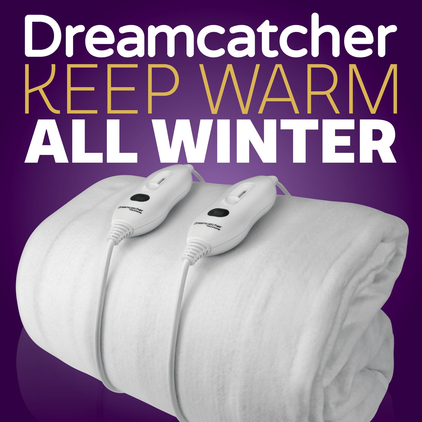 Electric Blanket Heated Fully Fitted Underblanket 3 Heat Settings, Machine Washable | Super King | White