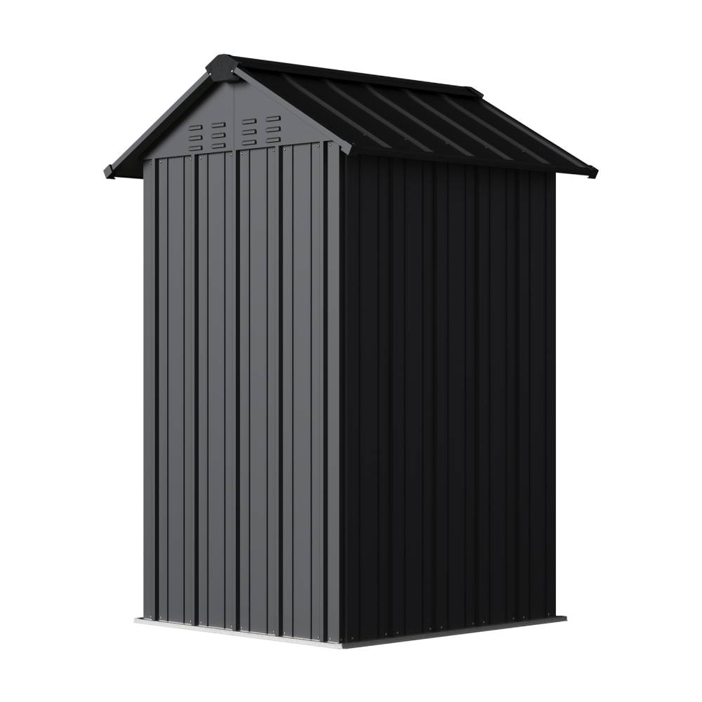 4x4 Ft Metal Apex Roof Garden Tool Storage Shed