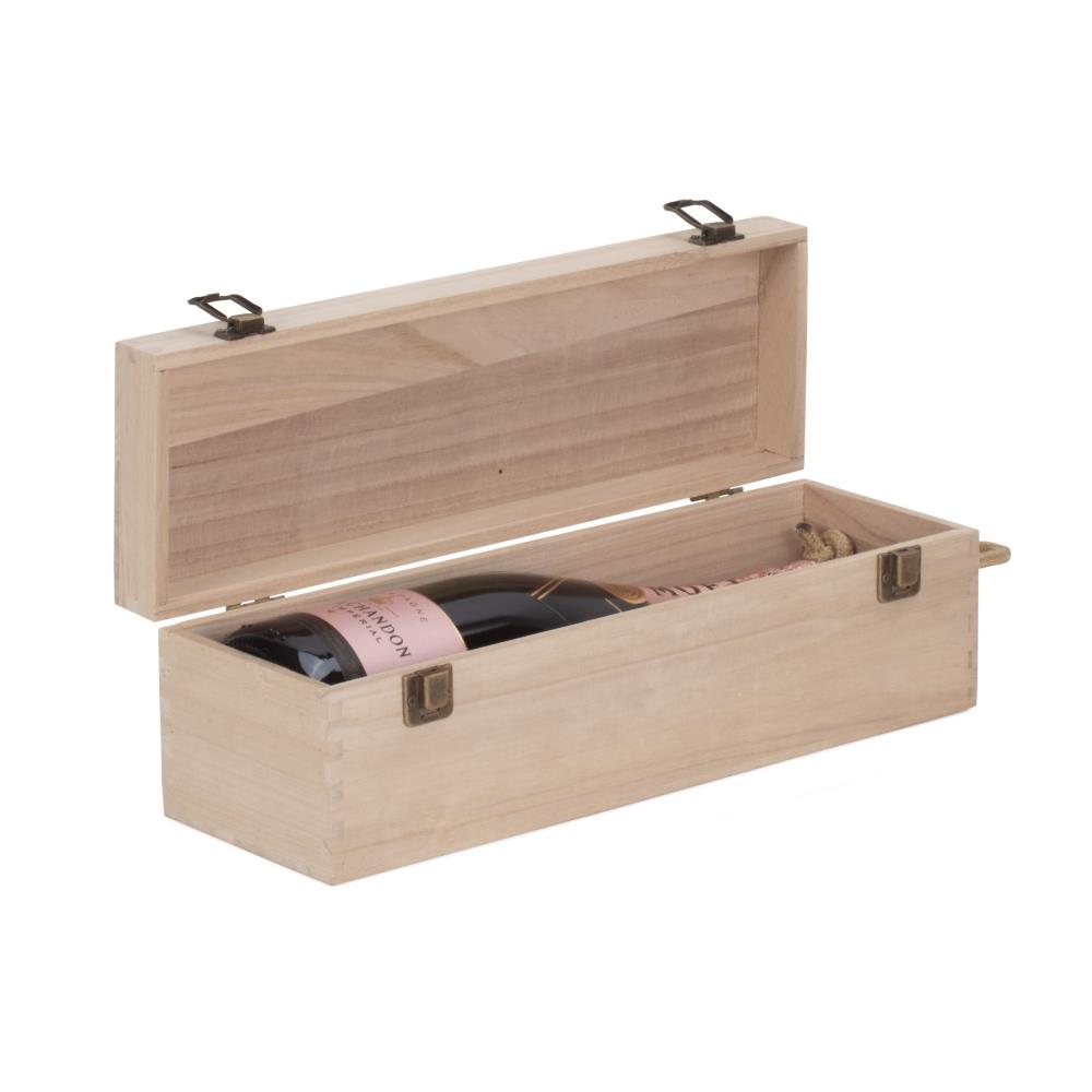 35cm Single Bottle Wooden Box