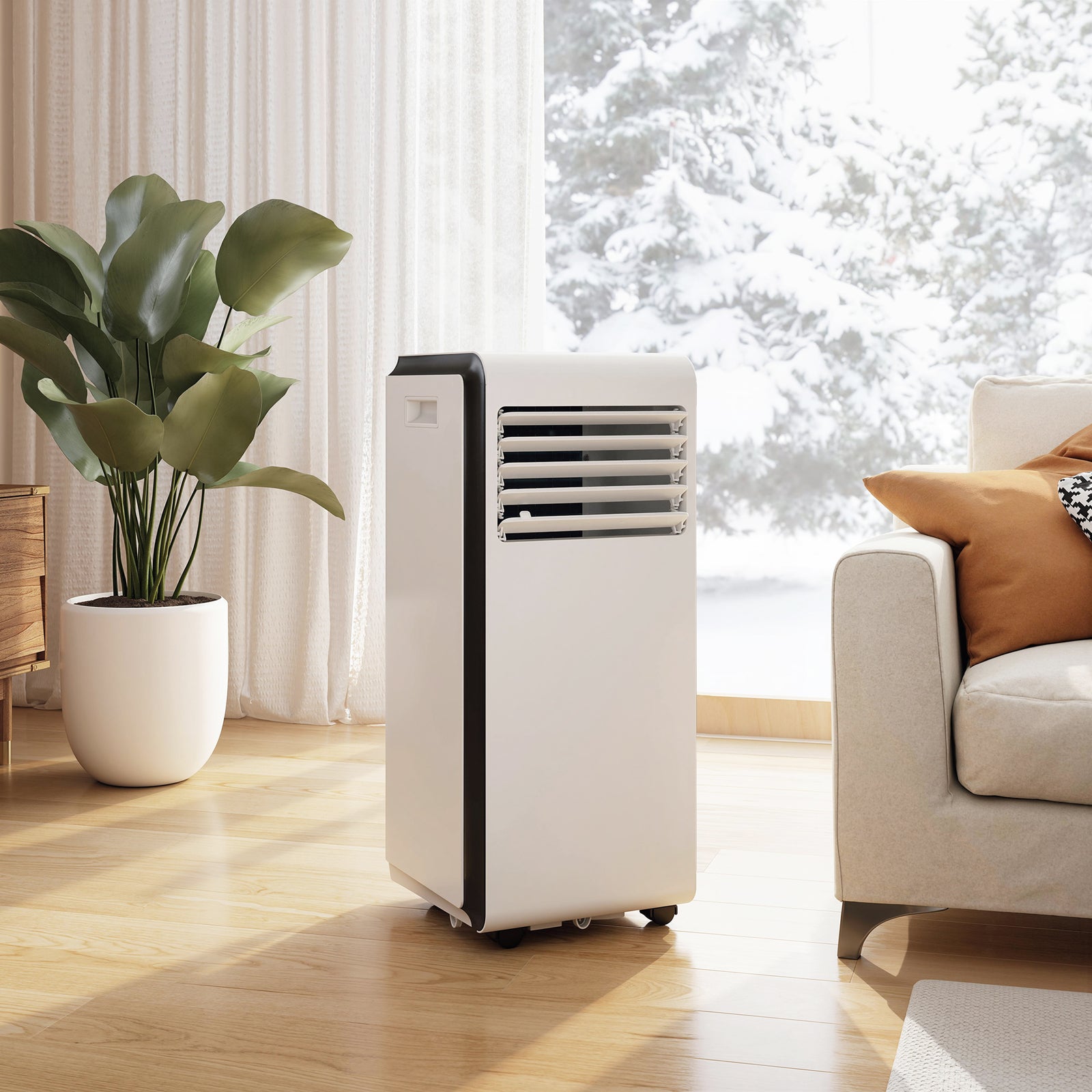 4-in-1 Portable Air Conditioner, Air Conditioning Unit | 7000 Btu | White
