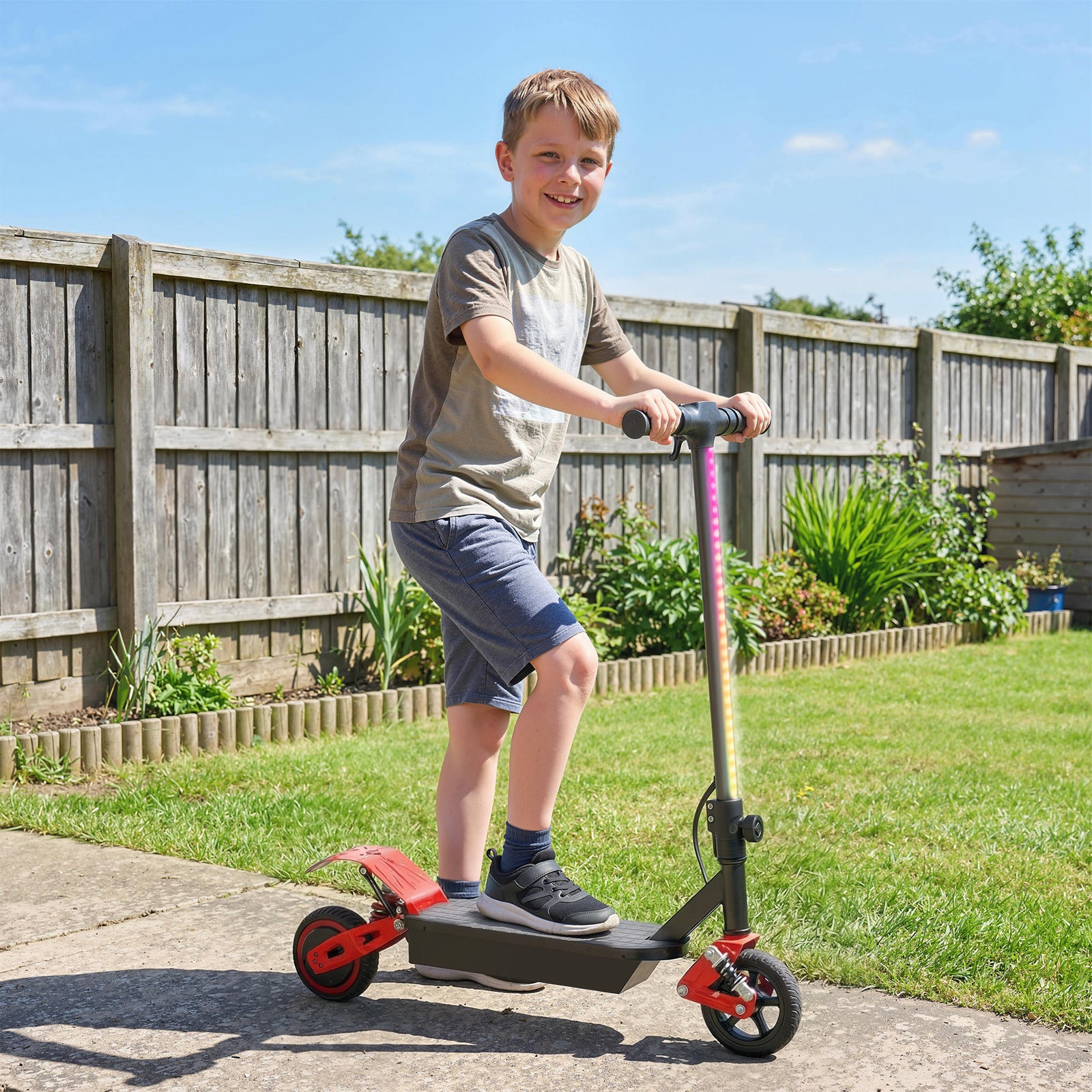 Electric Scooter For Kids With Lcd Display, Up To 15 Km/h | Red