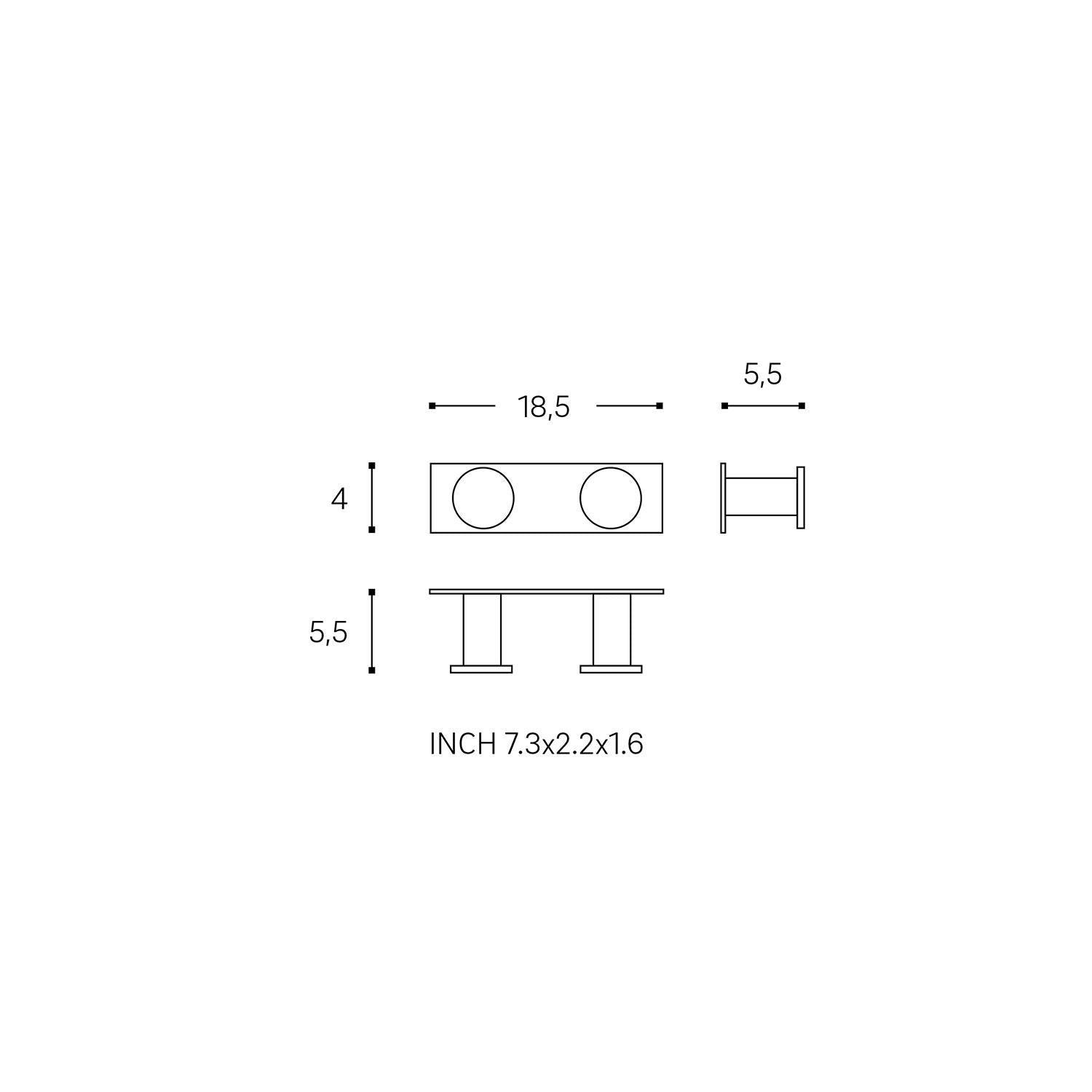 Towel Hook, Robe Hook, Coat Hook, Up To 5kg, Chrome, Architect Collection