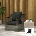 Cushion Set With Seat & Back Pad, Cushion Only | Black