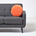 Luxury Velvet Round Cushion | 40cm x 40cm | Burnt Orange