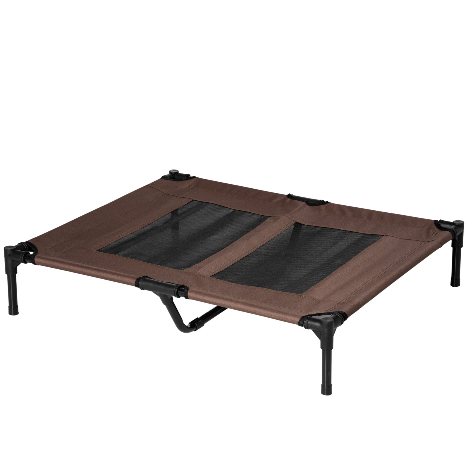 Pawhut Large Pet Cot Portable Dog Cat Sleep Bed Elevated Camping Outdoor | Brown