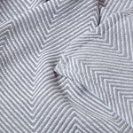 Cotton Halden Chevron Grey Throw | 255cm x 360cm | Grey