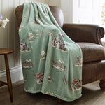 Deyongs Supersoft Lane To Fliston Countryside Print Coral Coral Fleece Throw